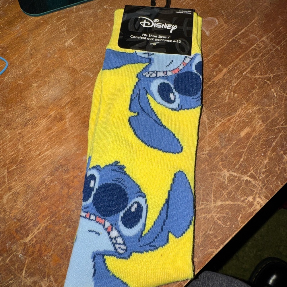 Disney Blue and Yellow Stitch Socks